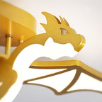 Lumendat Contemporary Creative Kids Cartoon Dinosaur Metal Acrylic LED Semi-Flush Mount Ceiling Light For Bedroom Lumendat