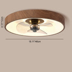 Modern Simplicity Round Iron Acrylic LED Flush Mount Ceiling Fan Light For Bedroom Lumendat