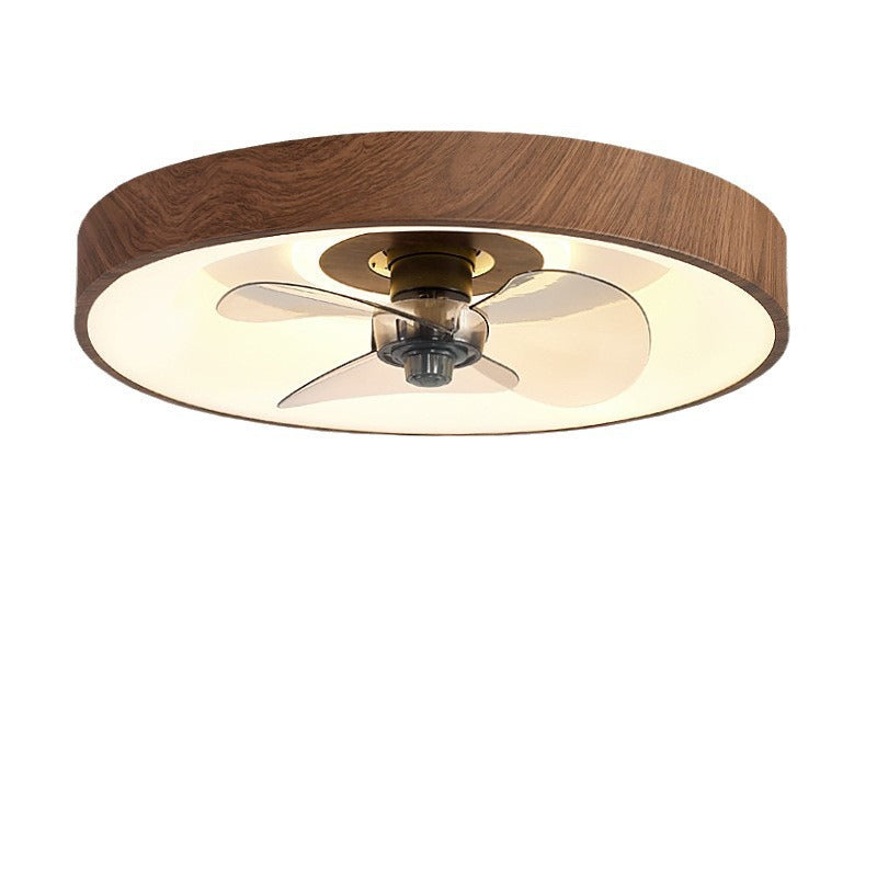 Modern Simplicity Round Iron Acrylic LED Flush Mount Ceiling Fan Light For Bedroom Lumendat