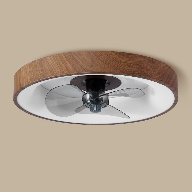 Modern Simplicity Round Iron Acrylic LED Flush Mount Ceiling Fan Light For Bedroom Lumendat