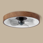 Modern Simplicity Round Iron Acrylic LED Flush Mount Ceiling Fan Light For Bedroom Lumendat