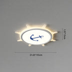 Contemporary Creative Kids Cartoon Panda Iron Aluminum Acrylic LED Flush Mount Ceiling Light For Bedroom