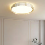 Traditional French Round Iron Plastic LED Flush Mount Ceiling Light For Bedroom