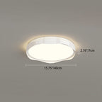 Traditional French Round Iron Plastic LED Flush Mount Ceiling Light For Bedroom