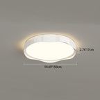 Traditional French Round Iron Plastic LED Flush Mount Ceiling Light For Bedroom