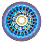Contemporary Creative Round Crystal Glass Acrylic Stainless Steel LED Flush Mount Ceiling Light For Hallway