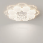 Modern Luxury Round Iron Acrylic Crystal LED Flush Mount Ceiling Light For Bedroom