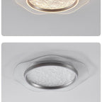Modern Luxury Flower Round Metal Aluminum Acrylic LED Flush Mount Ceiling Light For Bedroom