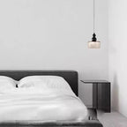 Contemporary Nordic Cylinder Stainless Steel Glass Crystal LED Pendant Light For Bedroom