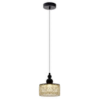 Contemporary Nordic Cylinder Stainless Steel Glass Crystal LED Pendant Light For Bedroom