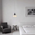 Contemporary Nordic Cylinder Stainless Steel Glass Crystal LED Pendant Light For Bedroom