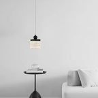 Contemporary Nordic Cylinder Stainless Steel Glass Crystal LED Pendant Light For Bedroom