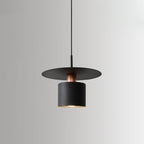 Modern Simplicity Flying Saucer Cylinder Iron 1-Light Pendant Light For Bedroom