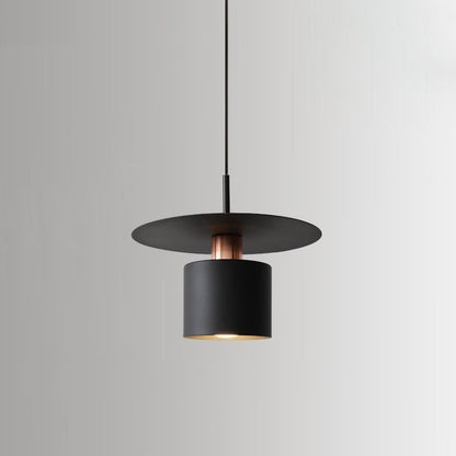 Modern Simplicity Flying Saucer Cylinder Iron 1-Light Pendant Light For Bedroom