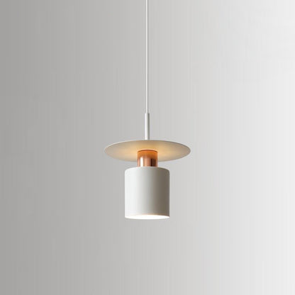 Modern Simplicity Flying Saucer Cylinder Iron 1-Light Pendant Light For Bedroom