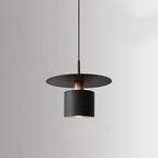 Modern Simplicity Flying Saucer Cylinder Iron 1-Light Pendant Light For Bedroom