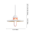 Modern Simplicity Flying Saucer Round Metal 1-Light Pendant Light For Bedroom