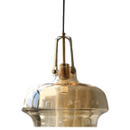 Traditional French Transparent Dome Metal Glass LED Pendant Light For Bedroom