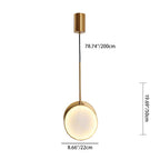 Modern Luxury Round Metal Marble LED Pendant Light For Bedroom