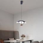 Contemporary Nordic Dome Aluminum Iron Acrylic LED Pendant Light For Bedroom