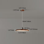 Traditional French Round Iron PE LED Pendant Light For Living Room