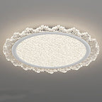 Modern Luxury Transparent Round Aluminum Acrylic LED Flush Mount Ceiling Light For Bedroom