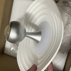Contemporary Scandinavian Flying Saucer Aluminum Acrylic LED Pendant Light For Bedroom