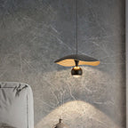 Contemporary Scandinavian Flying Saucer Aluminum Acrylic LED Pendant Light For Bedroom
