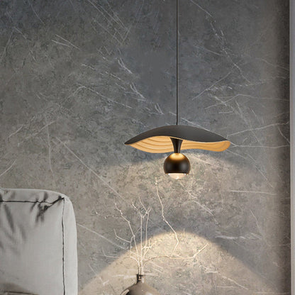 Contemporary Scandinavian Flying Saucer Aluminum Acrylic LED Pendant Light For Bedroom