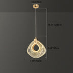 Modern Luxury Diamond Aluminum Metal Acrylic LED Pendant Light For Bedroom