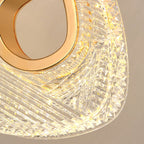 Modern Luxury Diamond Aluminum Metal Acrylic LED Pendant Light For Bedroom