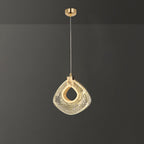 Modern Luxury Diamond Aluminum Metal Acrylic LED Pendant Light For Bedroom