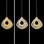 Modern Luxury Diamond Aluminum Metal Acrylic LED Pendant Light For Bedroom