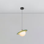 Contemporary Creative Globe Carbon Steel Resin Glass LED Pendant Light For Bedroom