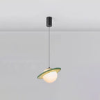 Contemporary Creative Globe Carbon Steel Resin Glass LED Pendant Light For Bedroom