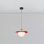 Contemporary Creative Globe Carbon Steel Resin Glass LED Pendant Light For Bedroom