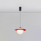 Contemporary Creative Globe Carbon Steel Resin Glass LED Pendant Light For Bedroom
