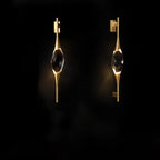 Modern Art Deco Brass Wall Sconce with Waterdrop Crystal Center