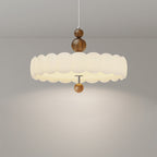 Traditional French Round Iron PE LED Pendant Light For Living Room