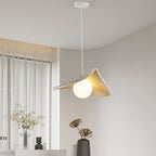 Modern Art Deco Saddle-shaped Pendant Light in Fiberglass & Resin 1-Light for Living Room