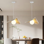 Modern Art Deco Saddle-shaped Pendant Light in Fiberglass & Resin 1-Light for Living Room