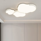 Minimalist Cloud-Shaped LED Flush Ceiling Light – 3-Piece Acrylic & Iron Design for Bedroom