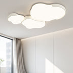 Minimalist Cloud-Shaped LED Flush Ceiling Light – 3-Piece Acrylic & Iron Design for Bedroom