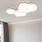 Minimalist Cloud-Shaped LED Flush Ceiling Light – 3-Piece Acrylic & Iron Design for Bedroom