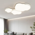 Minimalist Cloud-Shaped LED Flush Ceiling Light – 3-Piece Acrylic & Iron Design for Bedroom