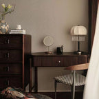 French Dome Table Lamp – 1-Light Ash Wood & Metal Base with Fabric Shade for Bedroom Lumendat