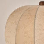 French Dome Table Lamp – 1-Light Ash Wood & Metal Base with Fabric Shade for Bedroom Lumendat