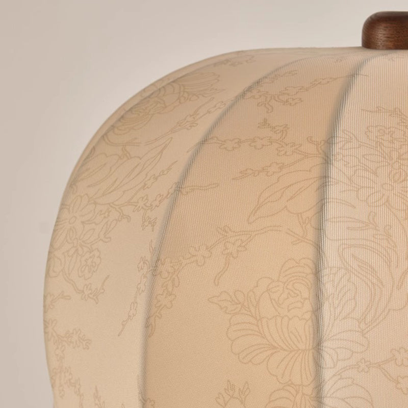 French Dome Table Lamp – 1-Light Ash Wood & Metal Base with Fabric Shade for Bedroom Lumendat