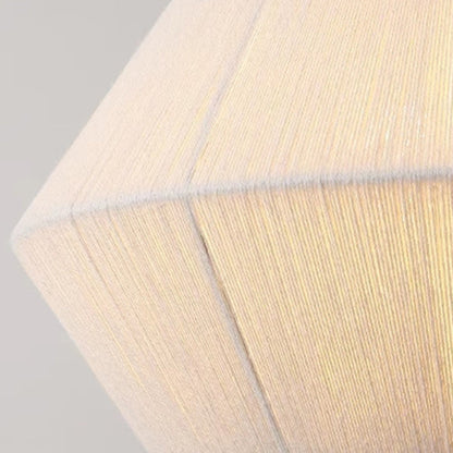 Traditional Japanese Frustum Cone Copper Wood Cotton Cord 1/2/3 Light Pendant Light For Living Room