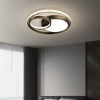 Modern Luxury Circle Copper Acrylic LED Flush Mount Ceiling Light For Bedroom